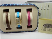 Armbanduhr Fossil Dame in Gelb vergoldet stahl IN-1007 - IN-1007